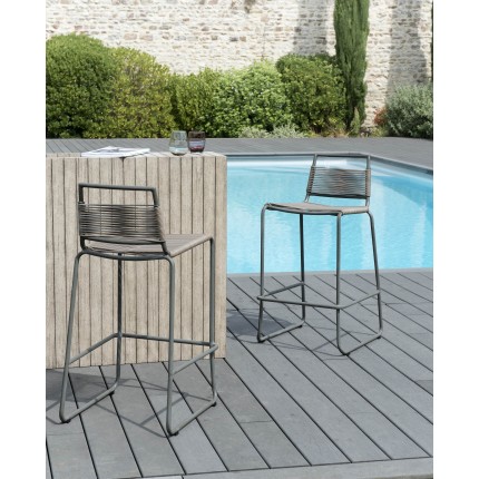Tabouret de bar cordage synthétique