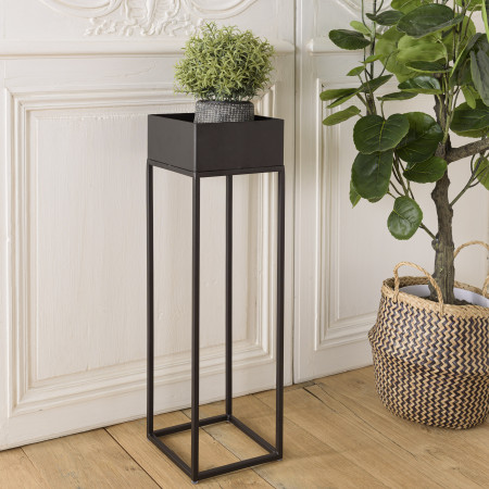 DALY - Sellette carrée / porte plantes MM noire...