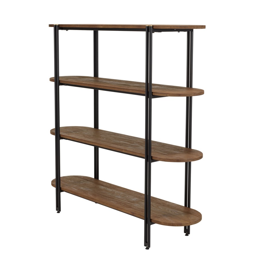 Étagère De Rangement à 7 Niveaux HOMASIS - Bibliothèque Asymétrique En MDF, 50x20x141cm, Charge 40kg, Pour Salon, Bureau