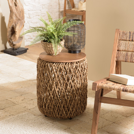 ALIDA - Table d'appoint ronde 40x40cm en...