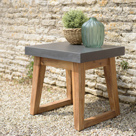 HANS - Table d'appoint rect. 50x40cm effet...