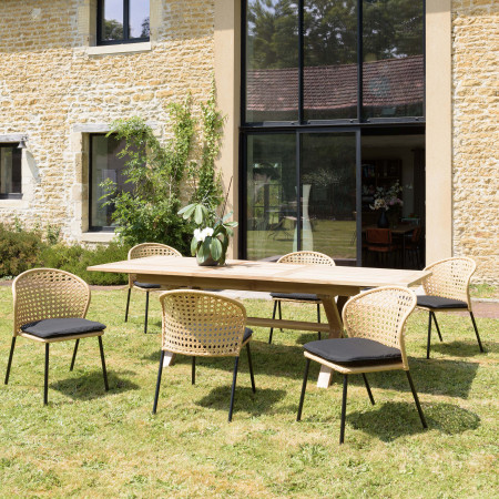 MALO - SALON DE JARDIN 6 PERS. - 1 table...