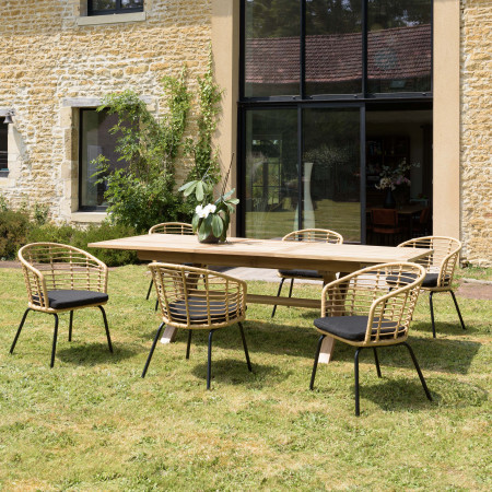 MALO - SALON DE JARDIN 6 PERS. - 1 table...