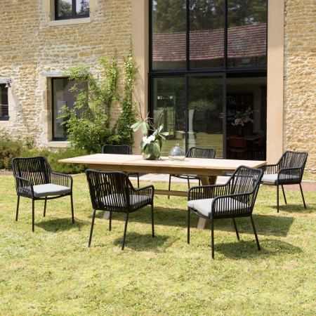 MALO - SALON DE JARDIN 6 PERS. - 1 table...