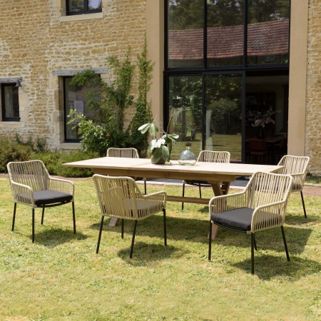 MALO - SALON DE JARDIN 6 PERS. - 1 table...