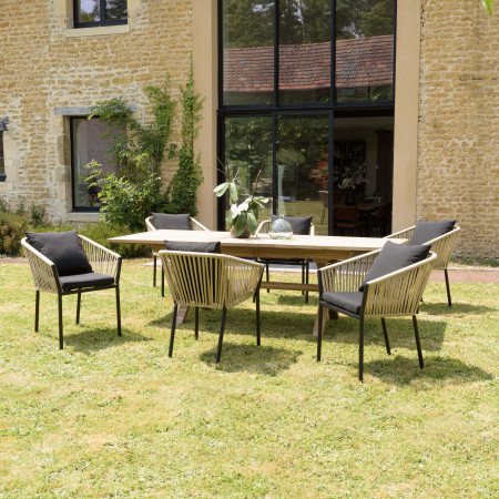 MALO - SALON DE JARDIN 6 PERS. - 1 Table...