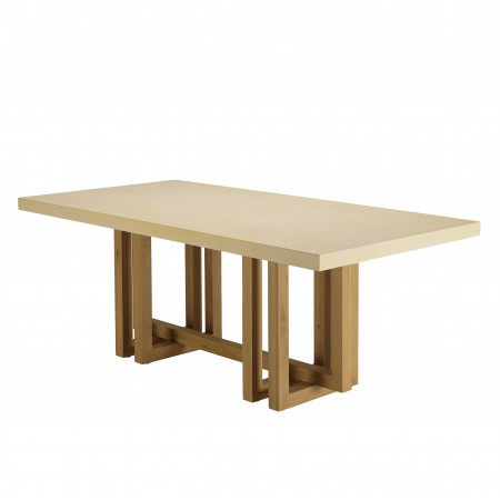 GREGOIRE - Table à manger rect 200x100cm pied...