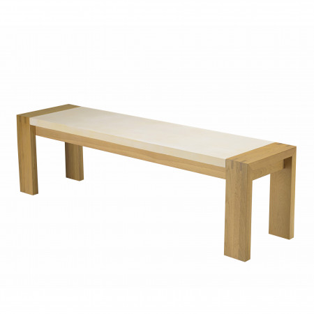 GREGOIRE - Banc chêne naturel 162x40cm, assise...