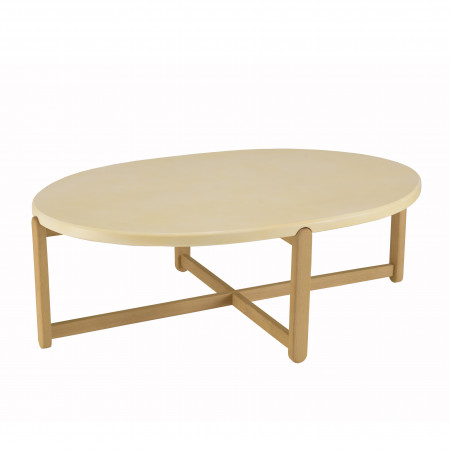 GREGOIRE - Table basse ovale 121x81cm pieds...