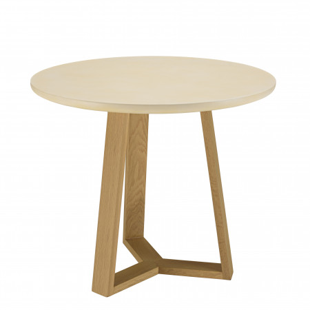 GREGOIRE - Table à manger ronde 90x90cm pied...