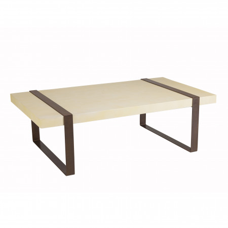 GREGOIRE - Table basse rect. 135x76cm pieds...