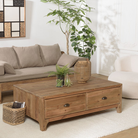 ANDRIAN - Table basse rectangulaire 140x85cm 4...