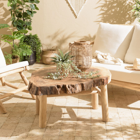 WILL - Table basse forme naturelle en branches...