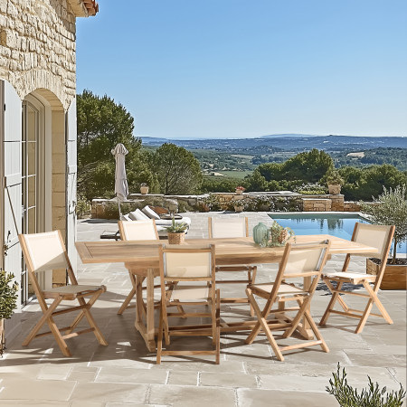 HARRIS - Lot n°157 Salon de jardin en teck et...