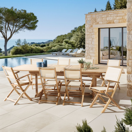 HARRIS - Lot n°160 Salon de jardin en teck et...