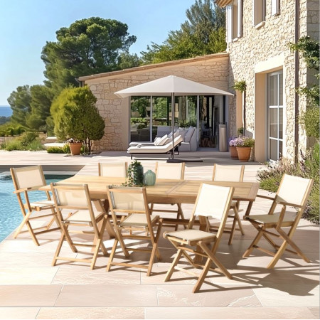 HARRIS - Lot n°163 Salon de jardin en teck et...