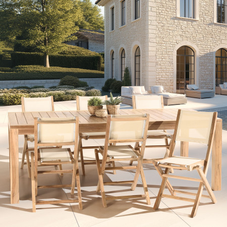 HARRIS - Lot n°167 Salon de jardin en teck et...