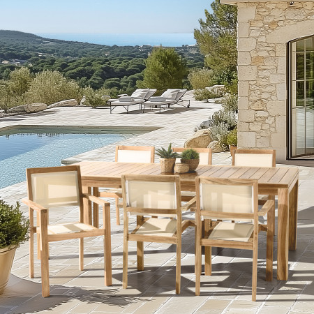 HARRIS - Lot n°168 Salon de jardin en teck et...