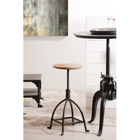 FELIX - Tabouret de bar bois et métal industriel