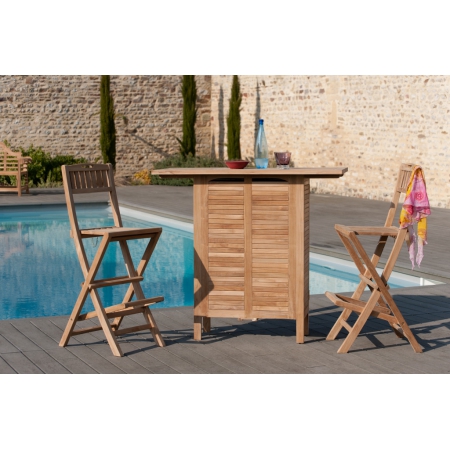 HARRIS - Bar de jardin en bois Teck