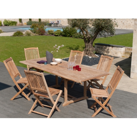 HARRIS - Table de jardin 8/10 personnes,...