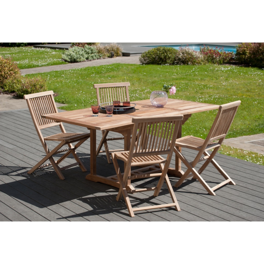 Table pliante rectangulaire 6 personnes - Table de jardin