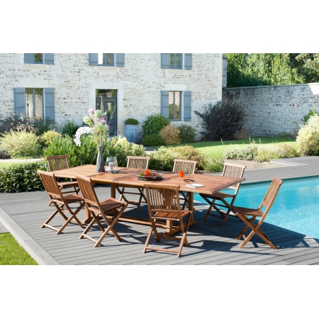 HANNA - Table de jardin 10/12 personnes -...