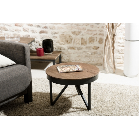 ALIDA - Table basse ronde d'appoint 50x50cm...