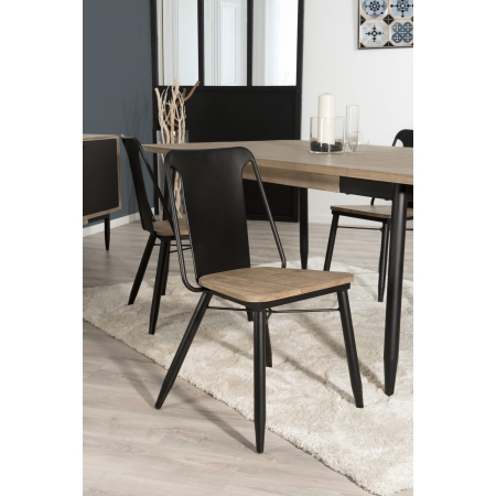 AGATHE - Lot de 2 chaises bois acacia dossier...