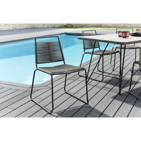 HYACINTHE - Ensemble de 2 chaises de jardin...