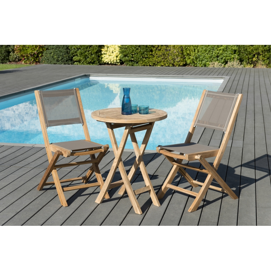 Ensemble table et bancs de jardin - Lot 1 Table pliante jardin