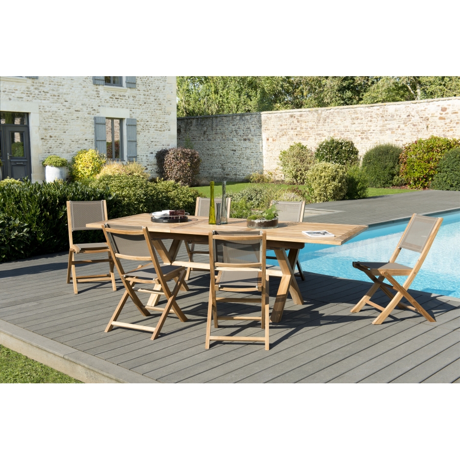 Table de jardin bois