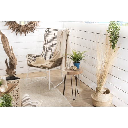 LALY - Table d'appoint ronde 35x35cm bois...