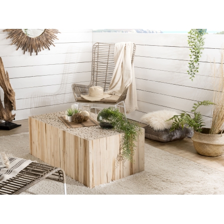 LALY - Table basse rectangulaire 110x60cm bois...