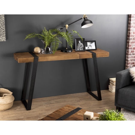 ALIDA - Console marron 140x40cm teck recyclé...