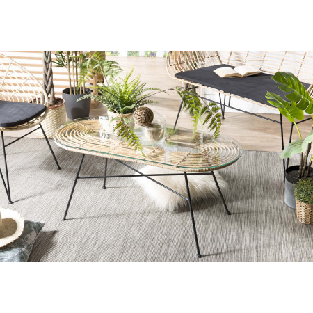 CHLOE - Table basse 100x45cm rotin naturel...