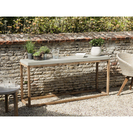 HANS - Console de jardin 160x40 cms béton et...