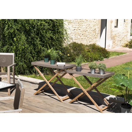 HANS - Set de 2 tables basses pliantes de...