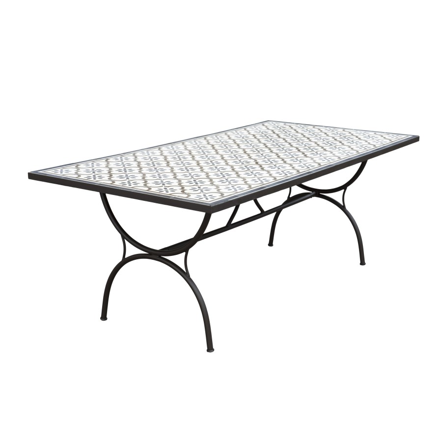 VICTOIRE Table de jardin 6/8 personnes rectangulaire 203x102 cm