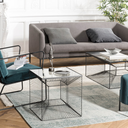 THEODORE - Table d'appoint carrée 45.5x45.5cm...