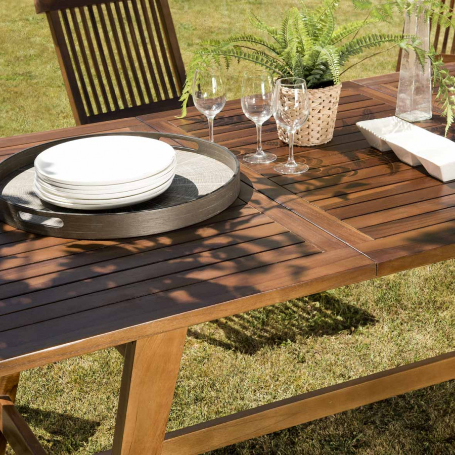 HANNA  Table de jardin 8/10 personnes  rectangulaire scandi