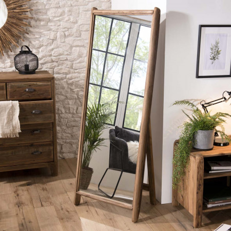 Miroir aspect bois flotté QUINTON 85 cm - Design naturel et moderne |  Drimmer