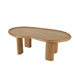 Image dynamique de la table basse forme organique sous différents angles