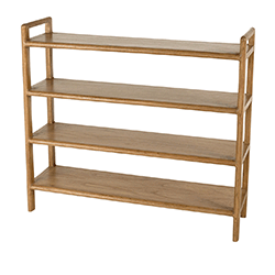 Image en mouvement de l'étagère 4 niveaux en bois