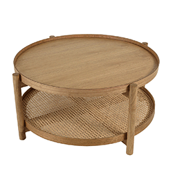 Image en mouvement de la table basse en bois avec tablette