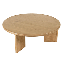 Image en mouvement de la table basse ronde en mindi