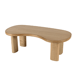 Image en mouvement de la table basse en forme de vague en mindi