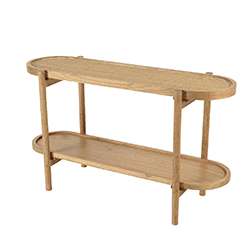 Image en mouvement de la console en mindi et rotin